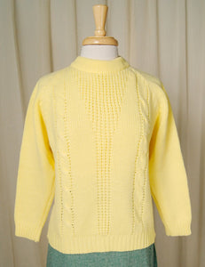 1960s Chunky Yellow Pullover Cats Like Us