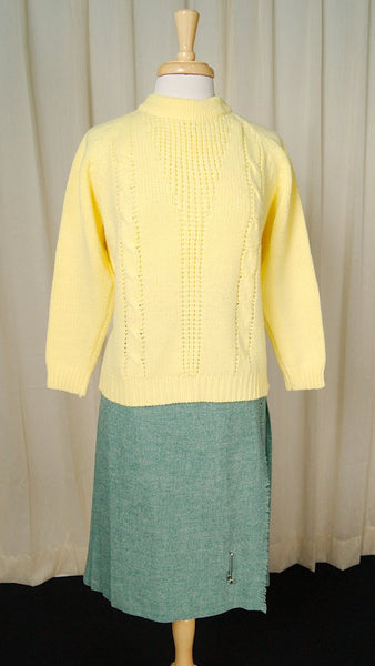 1960s Chunky Yellow Pullover Cats Like Us