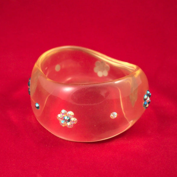 1960s Clear Lucite Bangle Cats Like Us