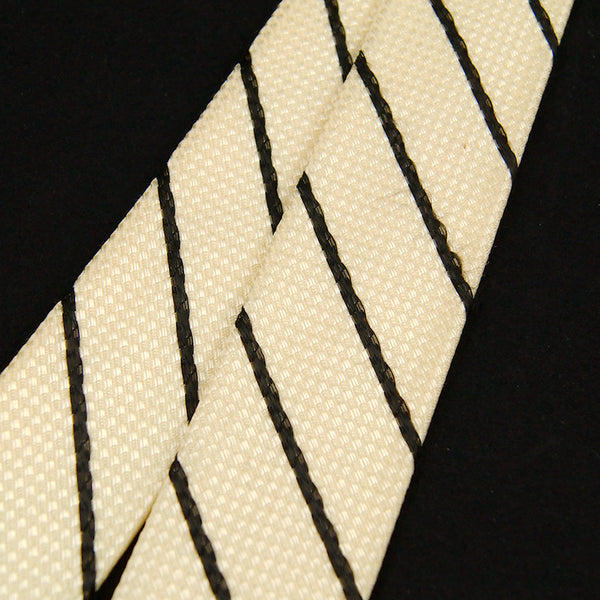 1960s Cream & Black Stripe Tie Cats Like Us