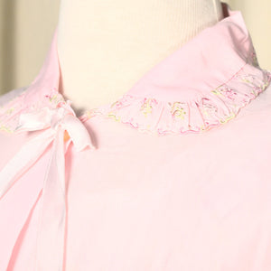 1960s Emb Pink Peignoir Set Cats Like Us