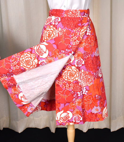 1960s Floral Wrap Skirt & Bag Cats Like Us