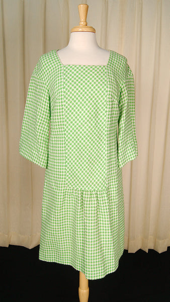 1960s Green Houndstooth Dress Cats Like Us