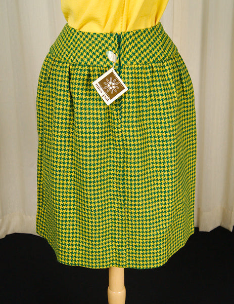 1960s Green & Yellow Skirt Cats Like Us