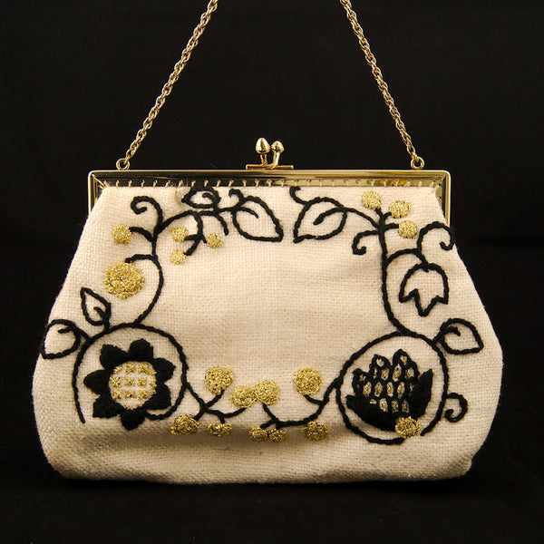 1960s Handmade Folk Handbag Cats Like Us