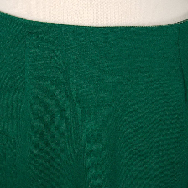 1960s Hunter Green A-Line Skirt Cats Like Us