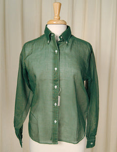 1960s Hunter Green Shirt Cats Like Us