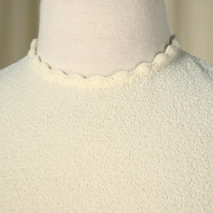 1960s Ivory Knit Shell Top Cats Like Us