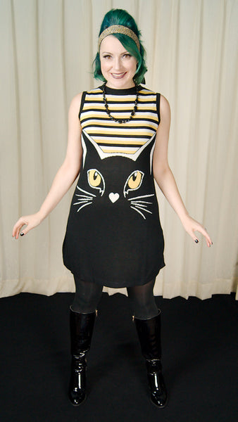 1960s Knit Kitty Dress Cats Like Us