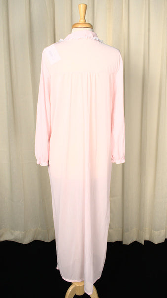 1960s LS Sheer Pink Night Gown Cats Like Us
