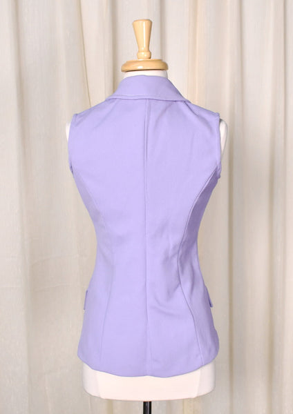 1960s Lavender Sleeveless Top Cats Like Us