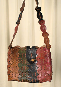1960s Leather Leaf Handbag Cats Like Us