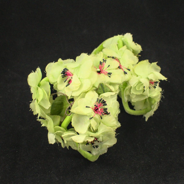 1960s Lime Floral Crescent Hat Cats Like Us