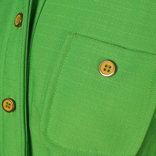 1960s Lime Green Button Top Cats Like Us