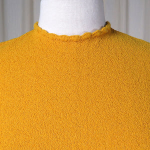 1960s Mustard Knit Shell Top Cats Like Us