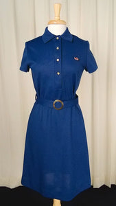 1960s Navy Polo Shirt Dress Cats Like Us