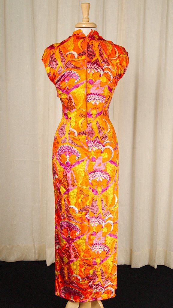 knee length dresses for ladies Bridesmaid Embroidered Tulle Qipao Cheongsam Maxi Dress main image 1