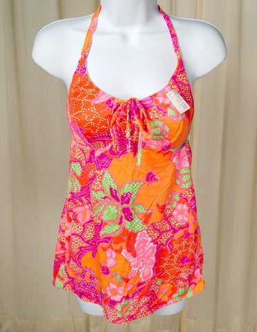 1960s Neon Floral 2 Piece Suit Cats Like Us