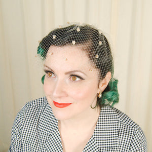 1960s Off White Fascinator Cats Like Us
