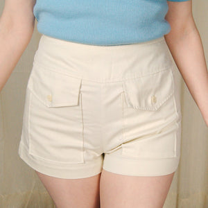 1960s Off White Pocket Shorts Cats Like Us