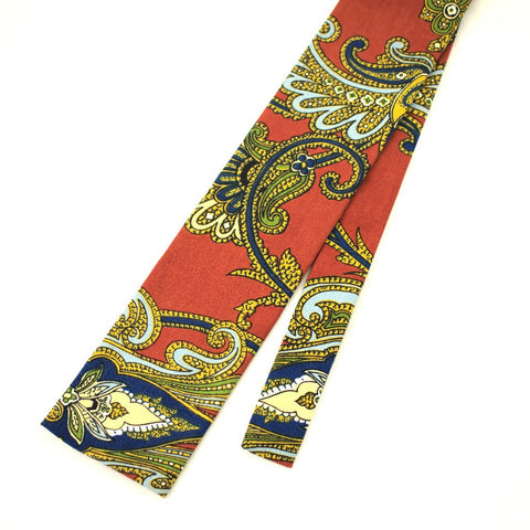 1960s Paisley Cotton Tie Cats Like Us