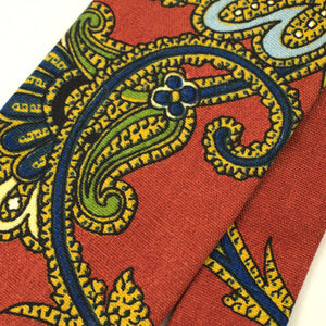 1960s Paisley Cotton Tie Cats Like Us