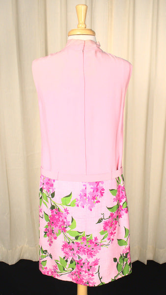 1960s Pink Floral Vintage Dress Suit Cats Like Us