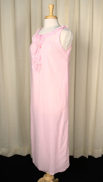 1960s Pink Lace Night Gown Cats Like Us