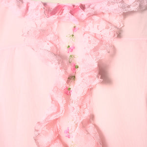 1960s Pink Lace Night Gown Cats Like Us