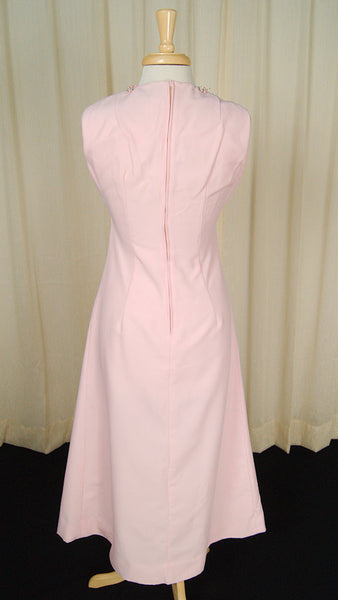 1960s Pink Pearl Maxi Dress Cats Like Us