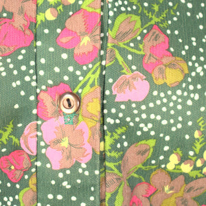 1960s Polka Dot Floral Vintage Shirt Cats Like Us