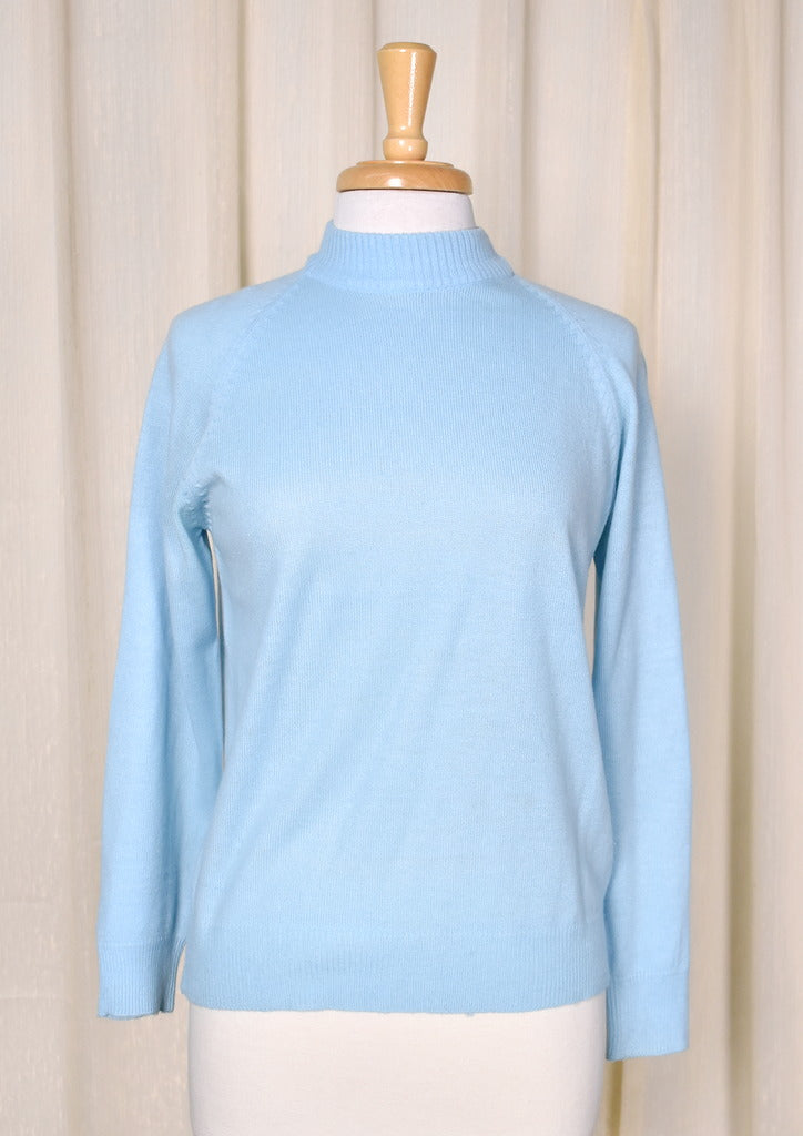 1960s Powder Blue LS Sweater Cats Like Us