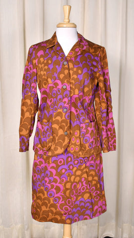 1960s Psychedelic Skirt Suit Cats Like Us
