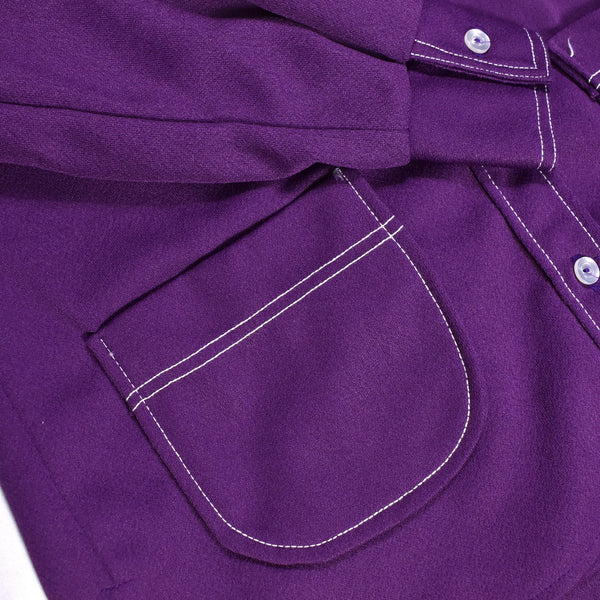 1960s Purple Contrast Stitch 3 pc Suit Cats Like Us