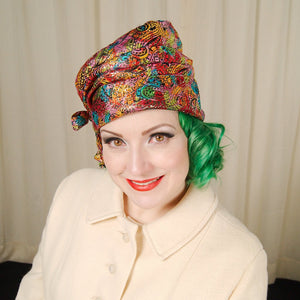 1960s Rainbow Fabric Hat Cats Like Us