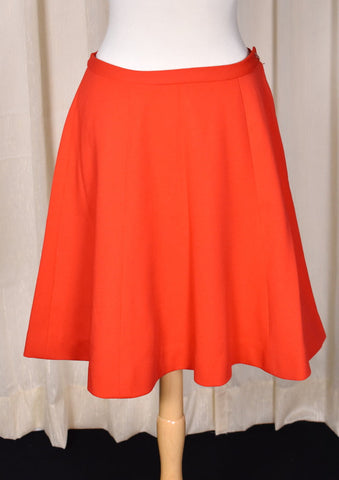 1960s Red A-line Swing Skirt Cats Like Us