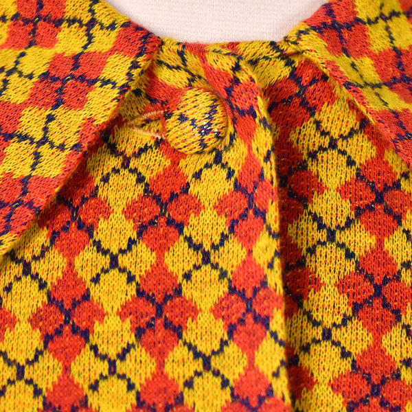 1960s Red Argyle Button Shirt Cats Like Us