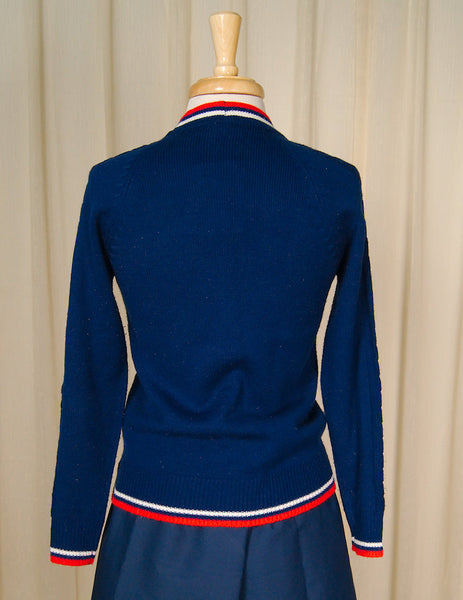 1960s Red White & Blue Cardi Cats Like Us