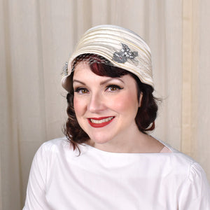 1960s Silver & Cream Aurora Hat Cats Like Us