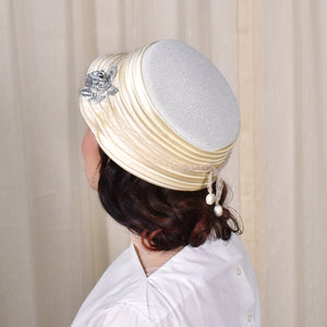 1960s Silver & Cream Aurora Hat Cats Like Us