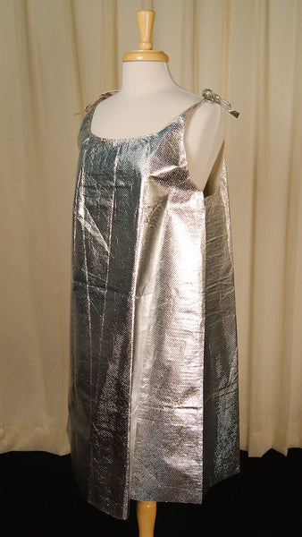 1960s Silver Paper Dress Cats Like Us