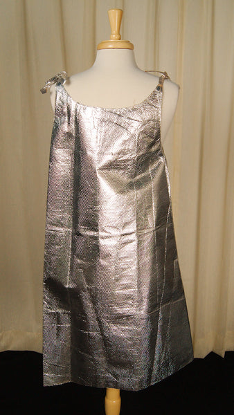 1960s Silver Paper Dress Cats Like Us
