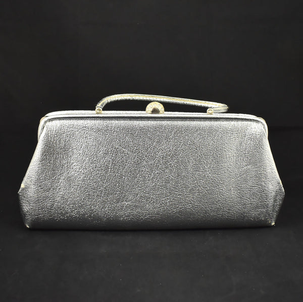 1960s Silver Rhinestone Handbag Cats Like Us