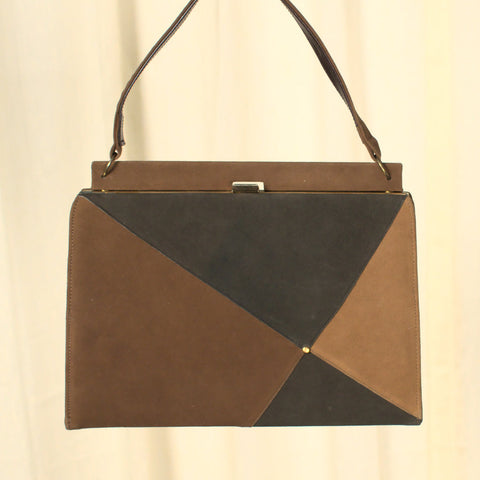 1960s Soft Faux Suede Handbag Cats Like Us
