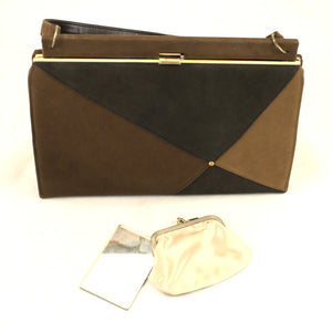 1960s Soft Faux Suede Handbag Cats Like Us