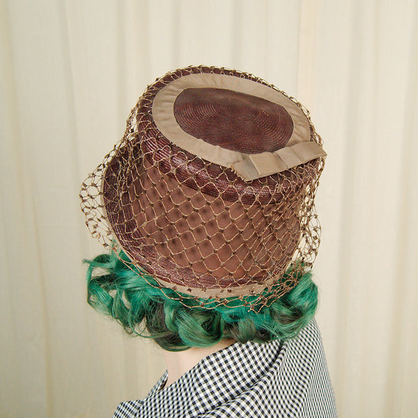 1960s Straw & Netting Hat Cats Like Us