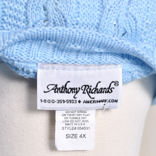 1960s Style Sky Blue Braided Cardigan by Anthony Richards Cats Like Us