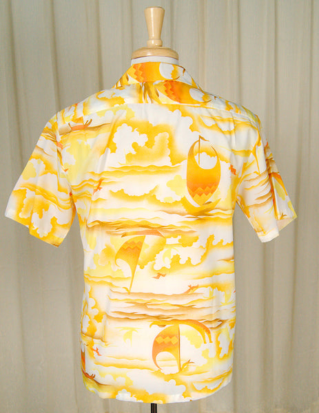 1960s Sunset Hawaiian Shirt Cats Like Us