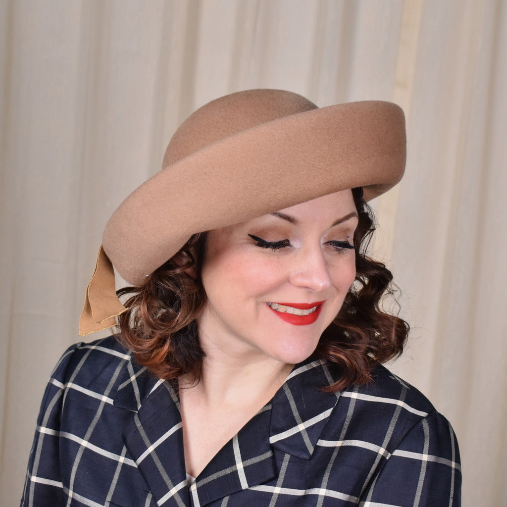 1960s Tan Wool Roll Brim Hat – Cats Like Us