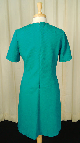 1960s Teal Scooter Dress Cats Like Us